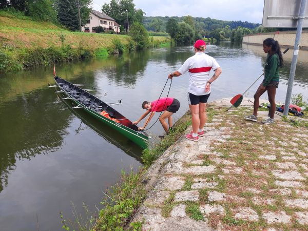 Baumgarten Marathon Boot auf Wanderfahrt Saar WRT2021