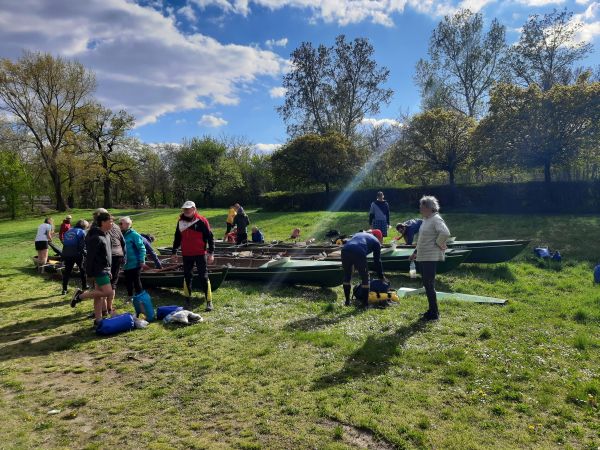 Dunauvjaros Ruderboote am Campingplatz Donau 2022