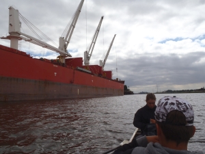 Frachter im Hafen Bremen 2018