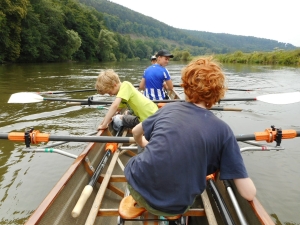 Jugendwartin mit der Kindergruppe auf der Fulda 2018