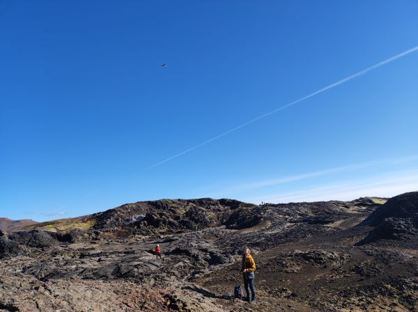 Krafla Lavafeld Paul mit Drohne im Einsatz Island 2022