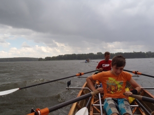 Regen Schwielochsee Ruderboot 2015