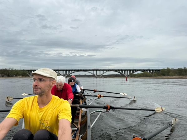 Ruderboot auf der Oder 2024