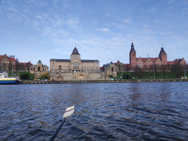 Stettin Rudern durch die Innenstadt Oder 2024