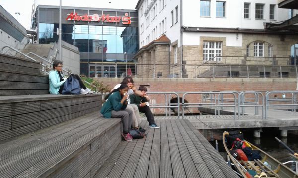 Tempelhofer Hafen Pause Anrudern 2017